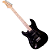 Guitarra Canhota Waldman ST-211L BBK Strato Preta HSS C/ Humbucker - Imagem 1