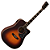 Violão Eletroacústico Aço Michael Folk VMF440 SV Sunburst Vintage com Tampo em Spruce - Imagem 1