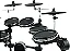 Bateria Eletrônica X-Pro ED200 Mesh C.Ibanez - Imagem 2