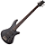 Contrabaixo Schecter Stiletto Studio-5 STBLS See-Thru Black Satin com Captadores EMG 40HZ e Ponte Schecter Custom Bass String-Thru 2721 - Imagem 1