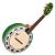 Banjo Marquês Musical BAJ-88GREL GR Verde com Captador Passivo Cap-06 e Aro Cromado - Imagem 1