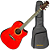 Violão Eletroacústico Aço Waldman DCEX-1841 RD Abadia Red com Tampo Sólido e Bag - Imagem 1