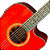 Violão Eletroacústico Aço Waldman DCEX-1841 RD Abadia Red com Tampo Sólido e Bag - Imagem 5