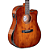 Violão Eletroacústico Aço Waldman DCEX-1841 FSB Abadia Fire Sunburst com Tampo Sólido e Bag - Imagem 5