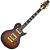 Guitarra Japonesa Aria Pro II PE-R100 Smokey Amber com Captadores Classic Power HH e Ponte Aria Original SPT - Imagem 1