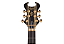 Guitarra Schecter Synyster Custom-S Gloss Black with Gold Pinstripes com Captadores Schecter USA Synyster Gates Signature Humbucker e Sustainiac e Ponte Floyd Rose 1500 Series 1742 - Imagem 4