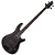 Contrabaixo Schecter SLS Evil Twin-4 Satin Black com Captadores Fishman Fluence Bass Soapbar e Ponte Schecter Custom Bass String Thru 1392 - Imagem 1