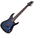 Guitarra Schecter Omen Elite-7 MS See-Thru Blue Burst Captadores Diamond Heretic Eletrônica 7 Cordas 2464 - Imagem 1