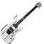 Guitarra Schecter Synyster Standard Gloss White with Black Pinstripes WH/BK #1746 com Captadores Schecter Diamond Synyster Gates Signature HH e Ponte Floyd Rose Special 'Hot Rod' - Imagem 1