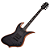 Guitarra Schecter Thoraxe Transparent Black Burst com Captadores EMG 81/85 e Ponte TonePros T3BP TOM 4548 - Imagem 1