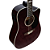 Violão Eletroacústico Giannini Performance GF-1D CEQ Translucent Dark Wine TDW com Equalizador GN-3T Ativo 3 Bandas e Afinador - Imagem 3