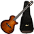 Violão Eletroacústico Cort Sunset Nylectric DLX TSB Tobacco Sunburst Gloss Clássico Nylon com Tampo Spruce Sólido Flamed Maple e Fishman S-Core VTB e Bag - Imagem 1