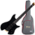 Guitarra Seizi Koi Headless Black HSS com Captadores Seizi Jutsu Alnico V Escala Multi-Scale 25.5"-26.5" Trastes Inox Ponte Fixa Ferragens Pretas e Bag - Imagem 1