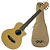 Violão Acústico Seizi Fun Panda Aço Desert Gold Sparkle com Madeira Sapele Laminado e Bag 10360976 - Imagem 1