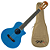 Violão Acústico Seizi Fun Panda Nylon Royal Blue Sparkle com Cordas de Nylon, Madeira Sapele Laminado e Bag 10360968 - Imagem 1
