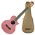 Violão Acústico Seizi Fun Panda Nylon Rose Gold Sparkle com Madeira Sapele Laminado e Bag 10360964 - Imagem 1