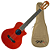 Violão Acústico Seizi Fun Panda Nylon Lava Red Sparkle com Madeira Sapele Laminado e Bag 10360962 - Imagem 1