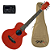 Violão Eletroacústico Seizi Fun Panda Aço Lava Red Sparkle com Pré-amp Seizi e Madeira Sapele Laminado e Bag 10360973 - Imagem 1