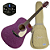Violão Eletroacústico Seizi Akira Kaizen Purple Sparkle com Captador Seizi Kaizen Recarregável Aço Madeira Mahogany Laminado e Bag - Imagem 1