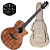 Violão Eletroacústico Seizi Ryu Cutaway Kaizen Koa Satin com Captador Seizi Kaizen Recarregável Cordas de Aço Madeira Koa Laminado e Bag - Imagem 1