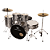 Bateria Michael Trinity DMT222 22" Dark Gray com Pratos Hi-Hat Crash Banco Pedal Baquetas e Ferragens Inclusas - Imagem 4