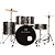 Bateria Michael Trinity DMT222 22" Dark Gray com Pratos Hi-Hat Crash Banco Pedal Baquetas e Ferragens Inclusas - Imagem 1