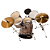 Bateria Michael Trinity DMT318 18" Matte Okey com Pratos Hi-Hat Crash Banco Pedal Baquetas e Ferragens Inclusas - Imagem 2