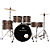 Bateria Michael Trinity DMT320 20" Matte Okey com Pratos Hi-Hat Crash Banco Pedal Baquetas e Ferragens Inclusas - Imagem 1