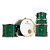 Bateria Acústica Michael Legacy DML424 Sparkle Green SGR Shell Pack com Casco em Poplar e Acabamento em Celuloide - Imagem 4