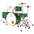 Bateria Acústica Michael Legacy DML424 Sparkle Green SGR Shell Pack com Casco em Poplar e Acabamento em Celuloide - Imagem 3