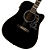 Violão Eletroacústico Michael Folk Freebird VMF430 BK (Black) com Tampo Spruce Pré Michael Effex Tarraxas Die Cast Encordoamento Aço e Acabamento Brilhante - Imagem 2