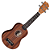 Ukulele Soprano Acústico Michael MK21 MH Mahogany com Tampo Mahogany Fundo e Laterais Mahogany Escala Blackwood e Cavalete Blackwood - Imagem 1