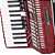 Acordeon Michael ACM8007N Vermelho Perolado 80 Baixos 7 Registros Terça de Voz 37 Teclas Palhetas Aço Inoxidável Fole Linho Couro Bag com Rodinhas e Alça - Imagem 2