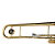 Trombone de Pisto Michael WTPM35N Afinação Bb 3 Válvulas Aço Inox Acabamento Laqueado Campana Ø205mm Calibre Ø12,7mm Botões Perolados Contrapeso Bocal Óleo Luva Case - Imagem 2
