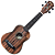 Ukulele Acústico Seizi Bora Bora Crush Soprano Ebony com Bag Half Cutaway Nut e Rastilho em Osso Encordoamento Aquila e Detalhes em Abalone 10360302 - Imagem 2