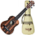 Ukulele Eletroacústico Seizi Bora Bora Crush Soprano Ebony com Bag Half Cutaway Nut e Rastilho em Osso Encordoamento Aquila e Detalhes em Abalone 10360303 - Imagem 1