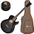 Violão Eletroacústico Eagle GL36 BKB Mini Jumbo Folk com Tampo Flamed Maple Pré-Amplificador Audisys Promix XR Roseta Abalone Acabamento Black Burst Brilhante - Imagem 1