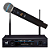 Microfone Sem Fio TSI Proms115MUHF Profissional UHF com Receptor Duplo e Maleta Inclusa - Imagem 1