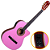 Violão Eletroacústico Nylon Marquês VN-17 LPK EQ Rosa Fosco com Corpo Flat Cutaway e Pré 4BT 4 Bandas Bluetooth Afinador - Imagem 1