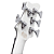 Contrabaixo Schecter Stargazer-4 Gloss White com Corpo em Mogno Braço em Maple Escala em Ébano com Captadores Schecter USA SuperRock Vintage Ponte Schecter com TonePros Roller Tune-O-Matic 683 - Imagem 3