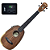 Ukulele Tenor Eletroacústico Seizi Bora Bora Plus Pineapple Tenor Koa Nut e Rastilho em Osso Roseta e Friso em Abalone e Bag Deluxe 10360369 - Imagem 2