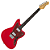 Guitarra Vintage V50 Coaster Series Gloss Red com Corpo Basswood Braço Maple Escala Rosewood 22 Trastes 2 Humbuckers Entwistle Ponte Hardtail - Imagem 1