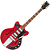 Guitarra Vintage Revo Series Superthin Cherry Red com Corpo Okoume Braço Mogno Escala Jatobá 22 Trastes 3 Captadores Entwistle HFS63 Ponte Roller Vibrato Vintage - Imagem 1