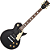 Guitarra Vintage V100P Reissued Gloss Black com Corpo Mogno Braço Mogno Escala Rosewood 22 Trastes 2 Captadores Soapbar Wilkinson Ponte TOM - Imagem 1