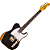 Guitarra Vintage V62 Icon Distressed Black com Corpo Poplar Braço Maple Escala Rosewood 22 Trastes 2 Captadores Single Coil Wilkinson Ponte WTB - Imagem 1