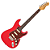Guitarra Vintage V60 Coaster Series Gloss Red com Corpo Paulownia Braço Maple Escala Rosewood 22 Trastes 3 Captadores Single Coil Entwistle Ponte Vibrato - Imagem 1