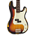 Contrabaixo Vintage V4 Icon Distressed Sunset Sunburst com Corpo Poplar Braço Maple Escala Rosewood 20 Trastes Captador Single Coil Wilkinson Ponte Wilkinson Four Saddle - Imagem 4