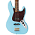 Contrabaixo Vintage VJ74 Reissued Laguna Blue com Corpo Alder Braço Maple Escala Rosewood 20 Trastes 2 Single Coil Wilkinson Ponte Wilkinson Four Saddle - Imagem 2