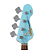 Contrabaixo Vintage VJ74 Reissued Laguna Blue com Corpo Alder Braço Maple Escala Rosewood 20 Trastes 2 Single Coil Wilkinson Ponte Wilkinson Four Saddle - Imagem 3