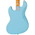Contrabaixo Vintage VJ74 Reissued Laguna Blue com Corpo Alder Braço Maple Escala Rosewood 20 Trastes 2 Single Coil Wilkinson Ponte Wilkinson Four Saddle - Imagem 4